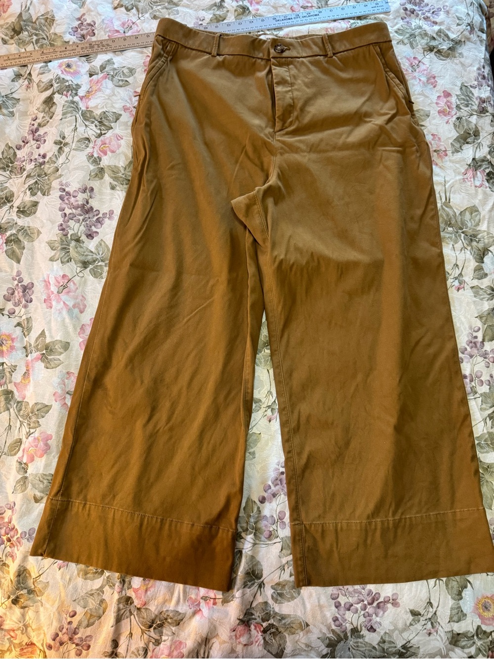 SPANX Supersmooth Stretch Twill Wide Leg Pants 2X Tall Flax Brown